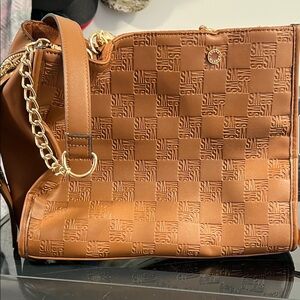 Steve Madden Tan Crossbody Bag with Gold Chain